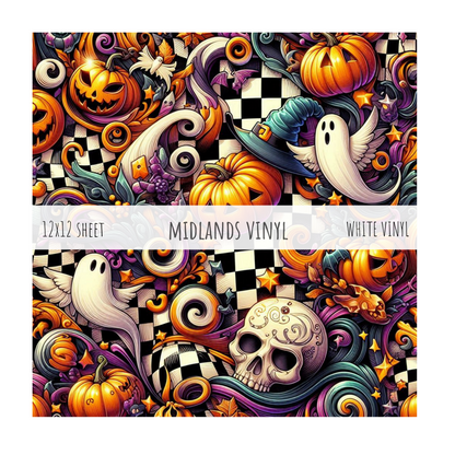 CHECKERBOARD HALLOWEEN  - BRAVO COLLECTION - ASSORTED PATTERNS