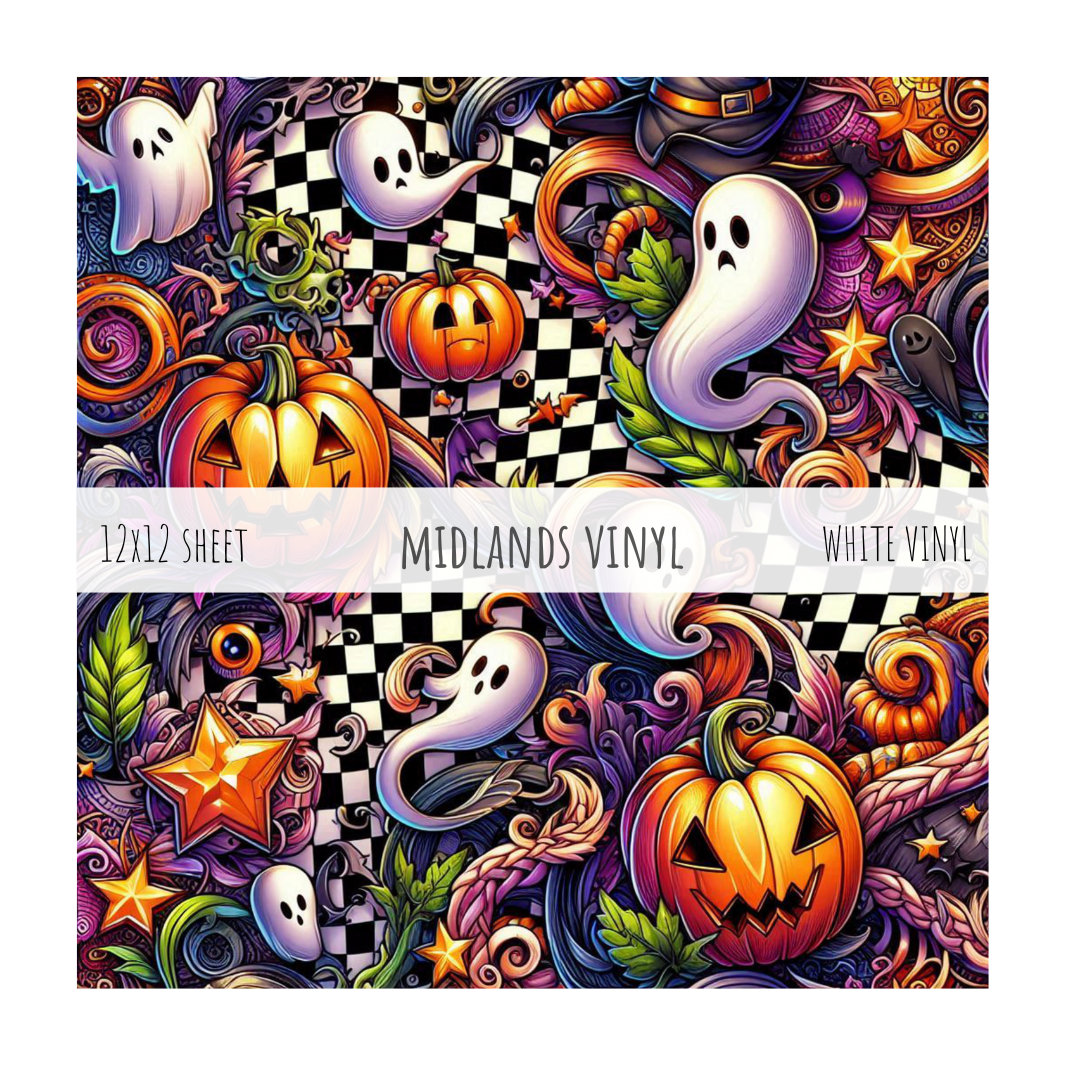 CHECKERBOARD HALLOWEEN  - BRAVO COLLECTION - ASSORTED PATTERNS