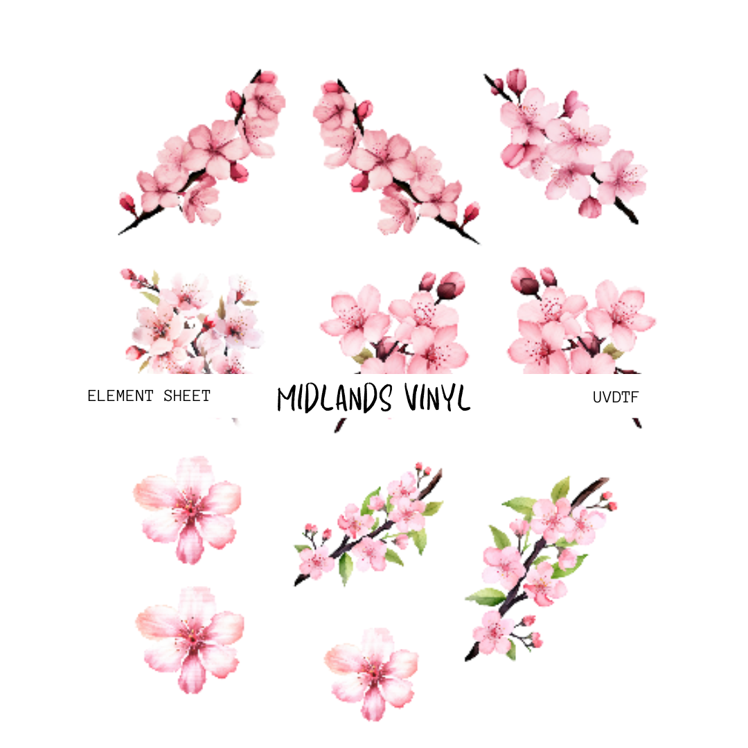 CHERRY BLOSSOM UVDTF ELEMENT SHEET
