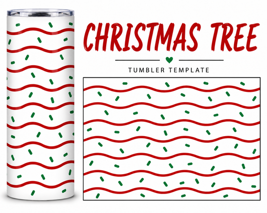 CHRISTMAS CAKE TUMBLER TEMPLATE - DIGITAL FILE