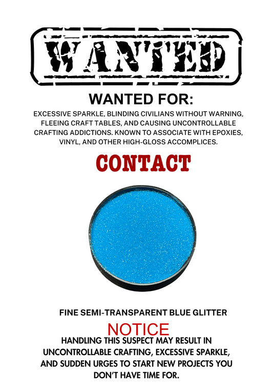 Contact – Semi-Transparent Blue Metallic Fine