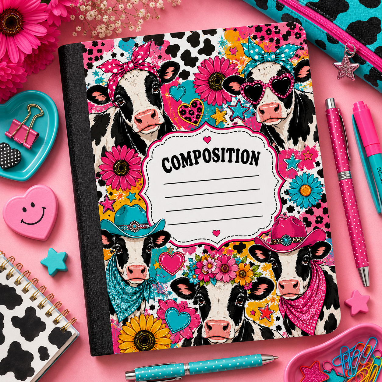 COW LOVE COMPOSITION NOTEBOOK