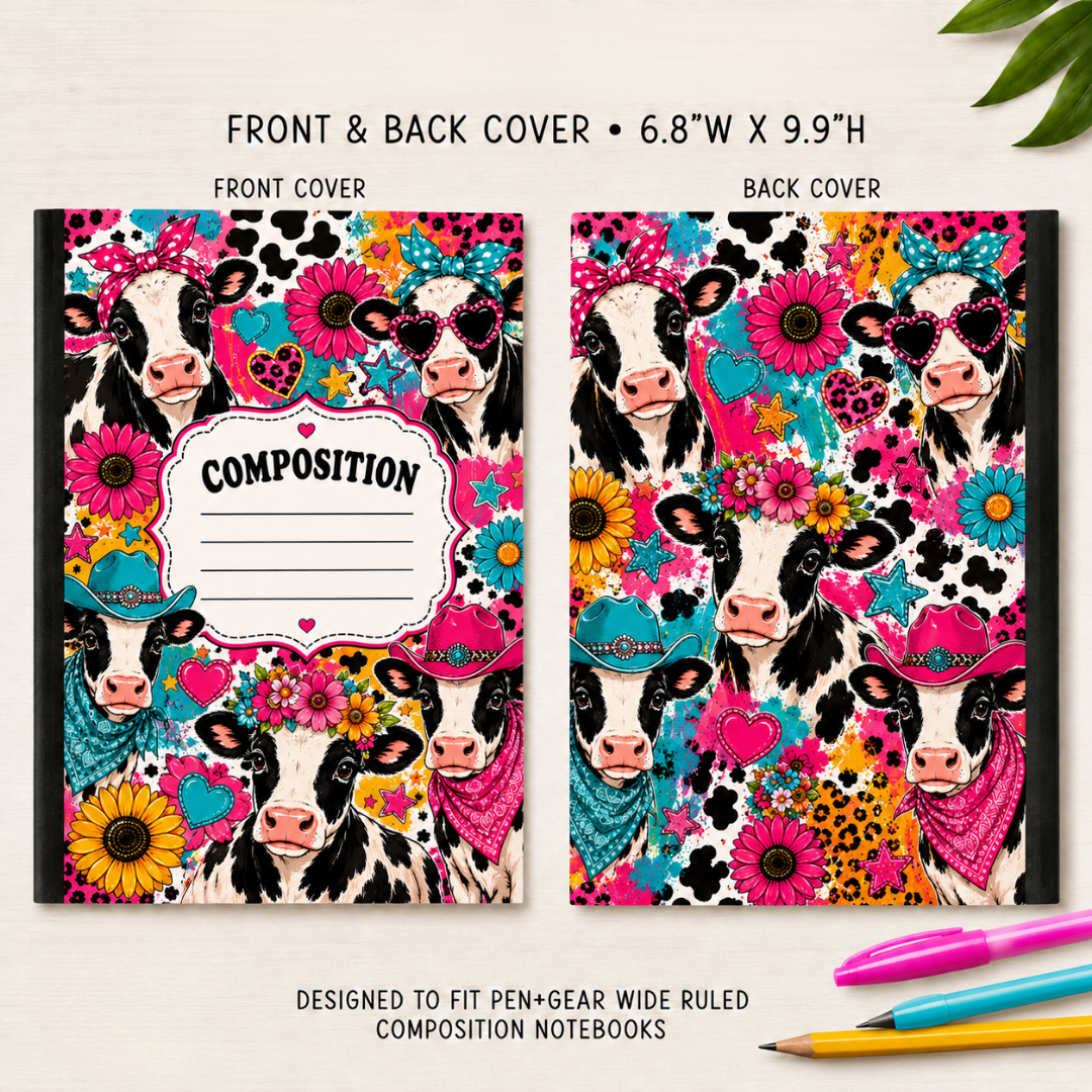 COMPOSITION NOTEBOOK VINYL - ASSORTED PATTERNS