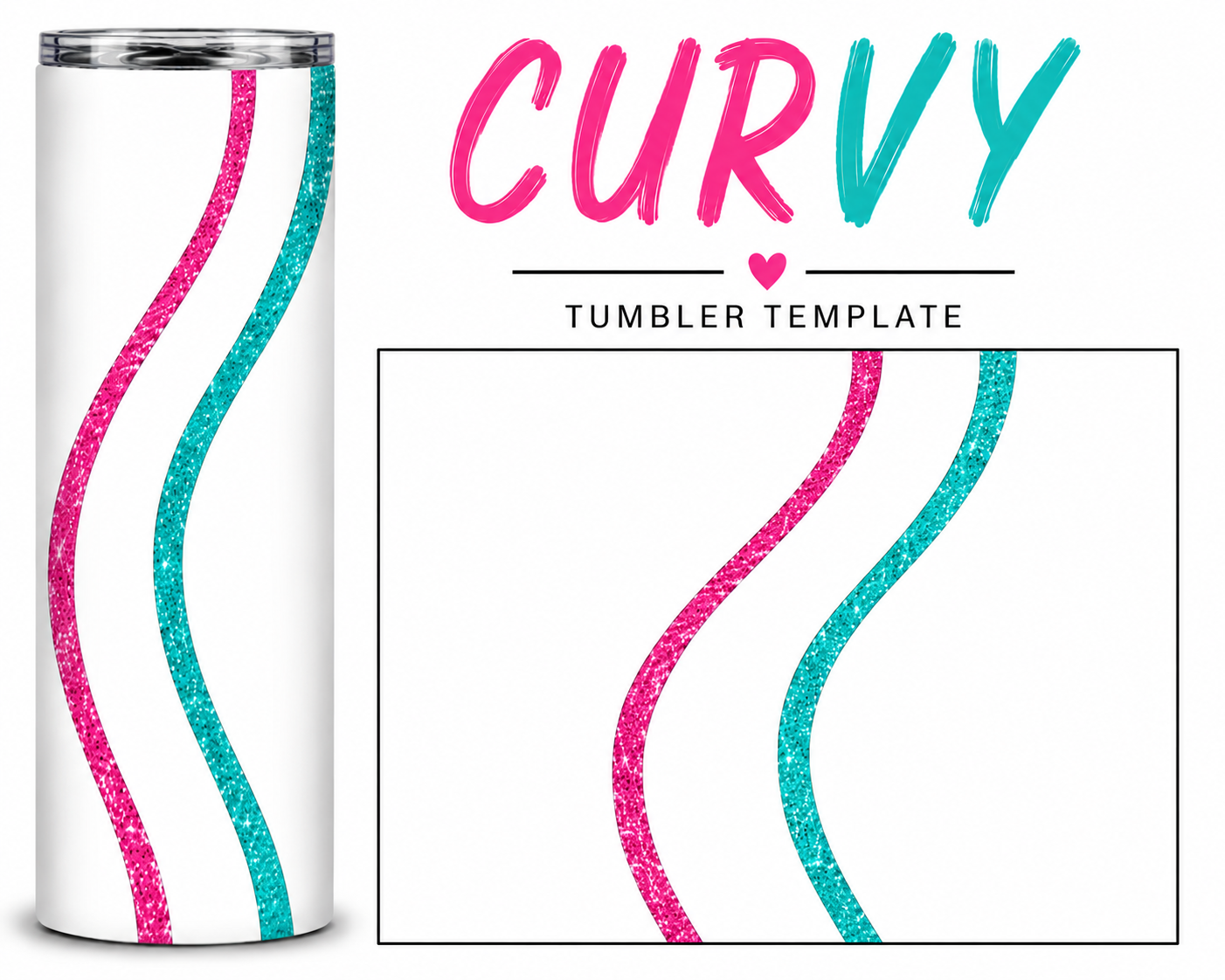 CURVY TUMBLER TEMPLATE - DIGITAL FILE