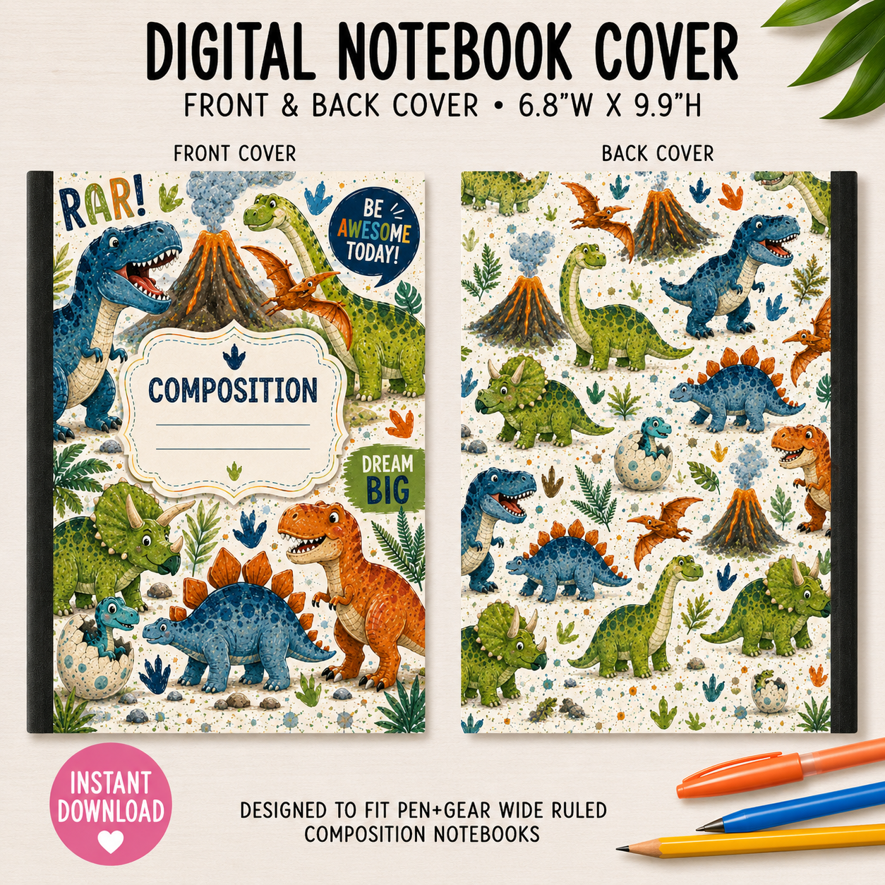 DINO - DIGITAL NOTEBOOK COVER