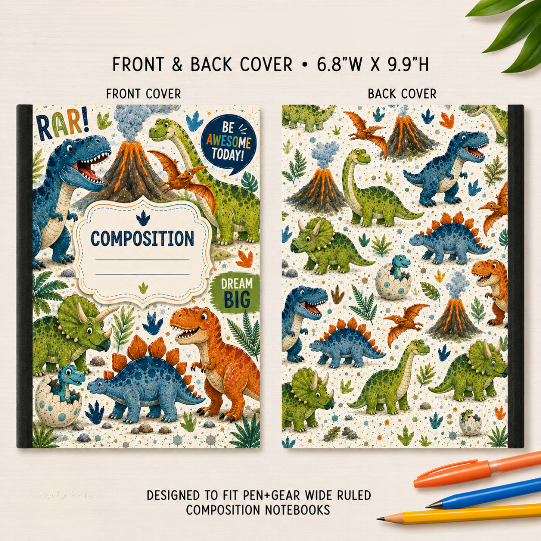 COMPOSITION NOTEBOOK VINYL - ASSORTED PATTERNS