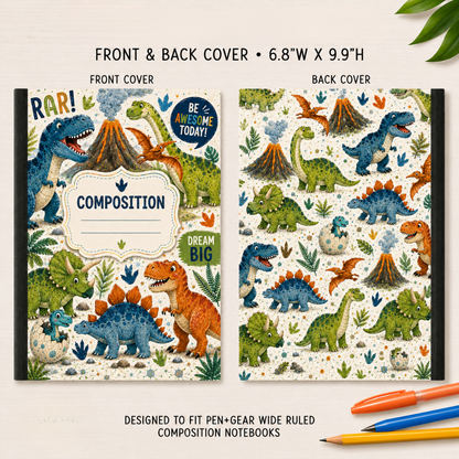 COMPOSITION NOTEBOOK VINYL - ASSORTED PATTERNS