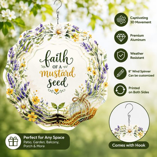 MUSTARD SEED 8" WIND SPINNER