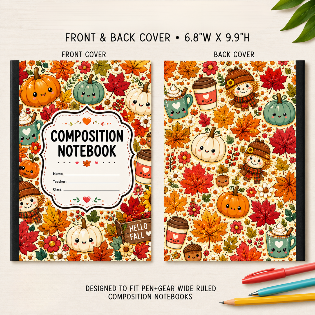 COMPOSITION NOTEBOOK VINYL - ASSORTED PATTERNS
