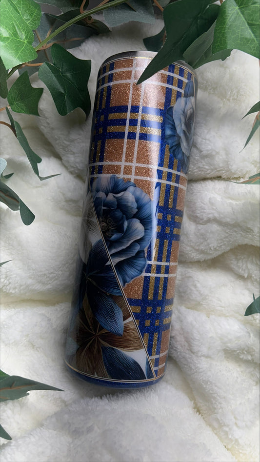 FLORAL PLAID 30 OUNCE