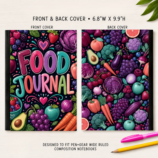 FOOD JOURNAL COMPOSITION NOTEBOOK VINYL