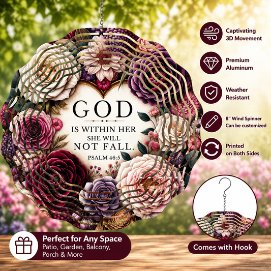 GOD IS WITHIN HER 8" WIND SPINNER
