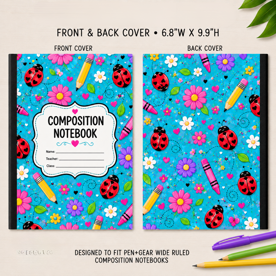 COMPOSITION NOTEBOOK VINYL - ASSORTED PATTERNS