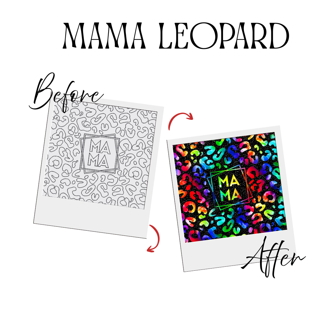 MAMA LEOPARD PRE-CUT TEMPLATE - PLEASE READ DESCRIPTION