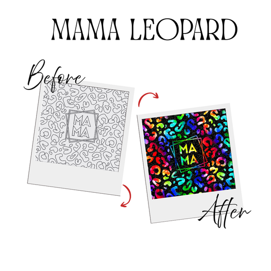 MAMA LEOPARD PRE-CUT TEMPLATE - PLEASE READ DESCRIPTION