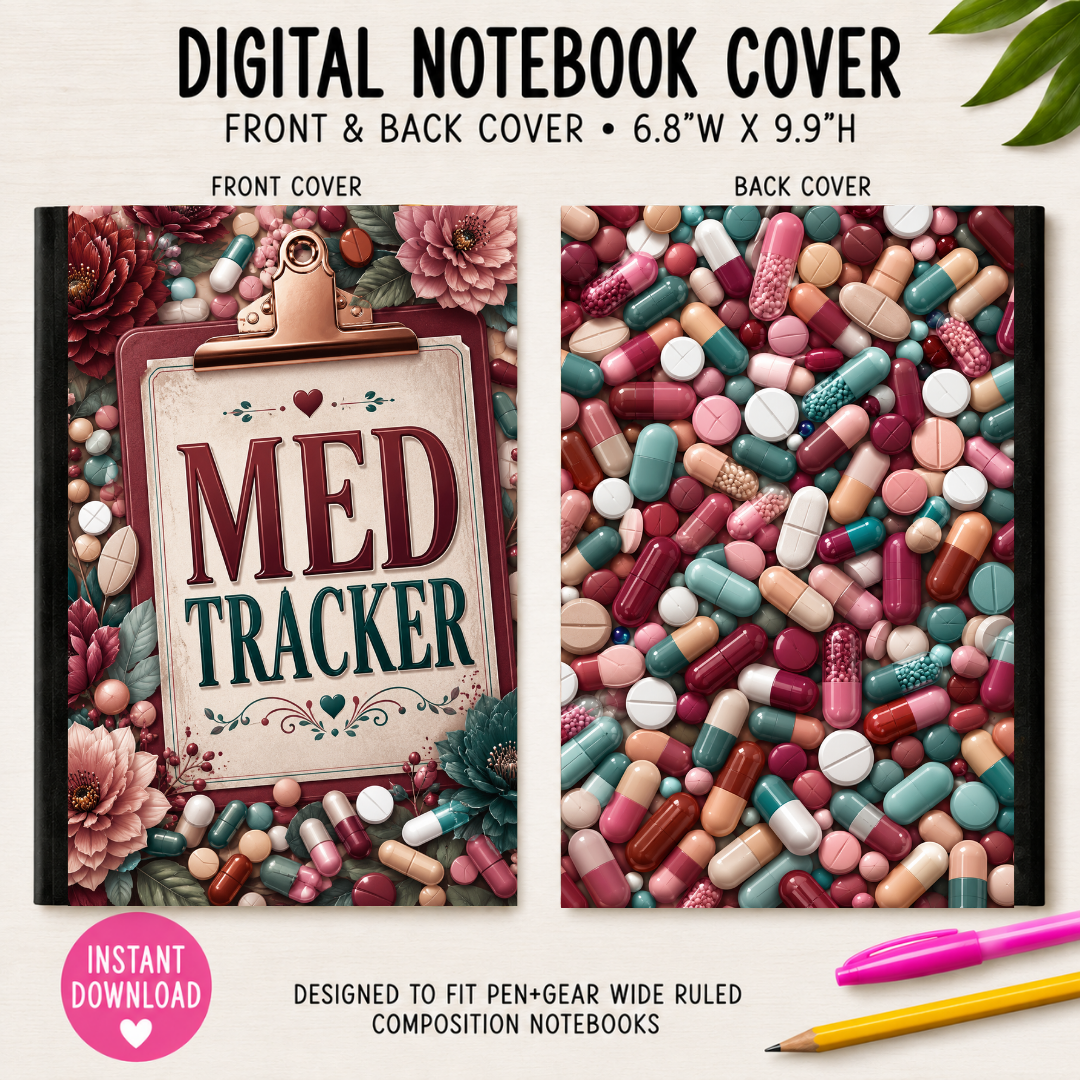 MED TRACKER - DIGITAL NOTEBOOK COVERS