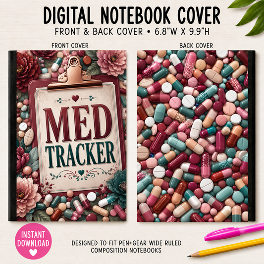MED TRACKER - DIGITAL NOTEBOOK COVERS