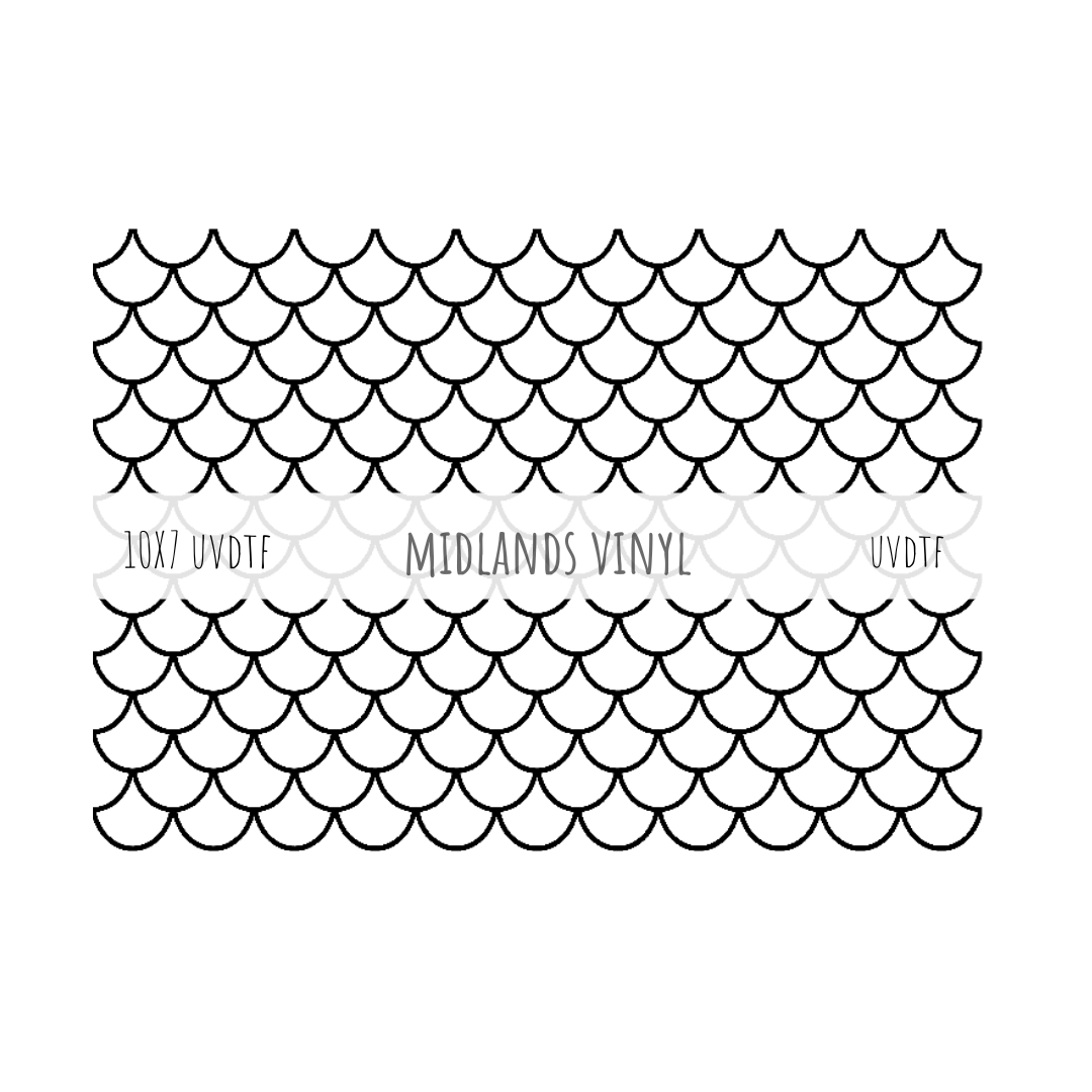 MERMAIN TAIL (SCALES) UVDTF ELEMENT SHEET 10X7