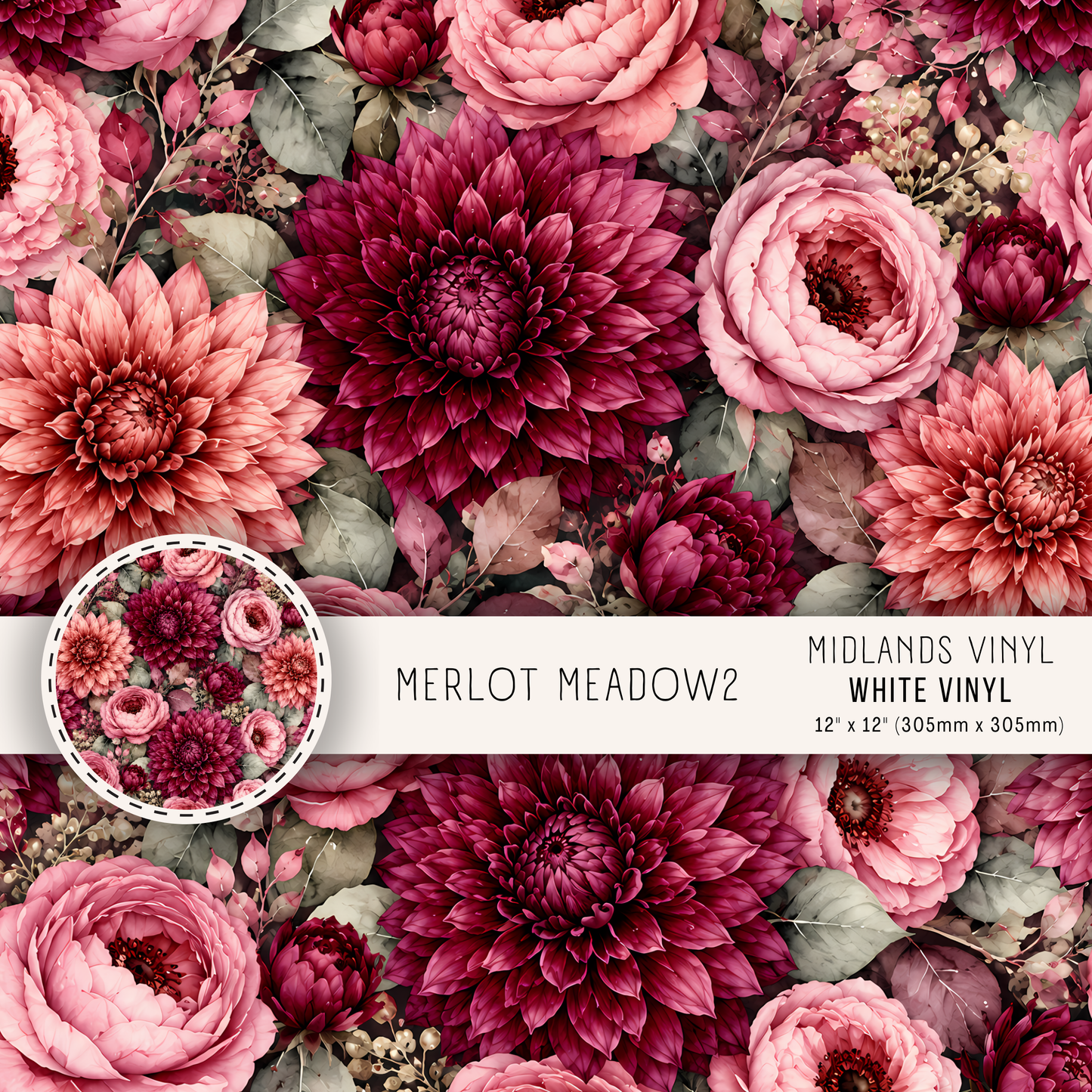 MERLOT MEADOW - ASSORTED SIZES/PATTERNS