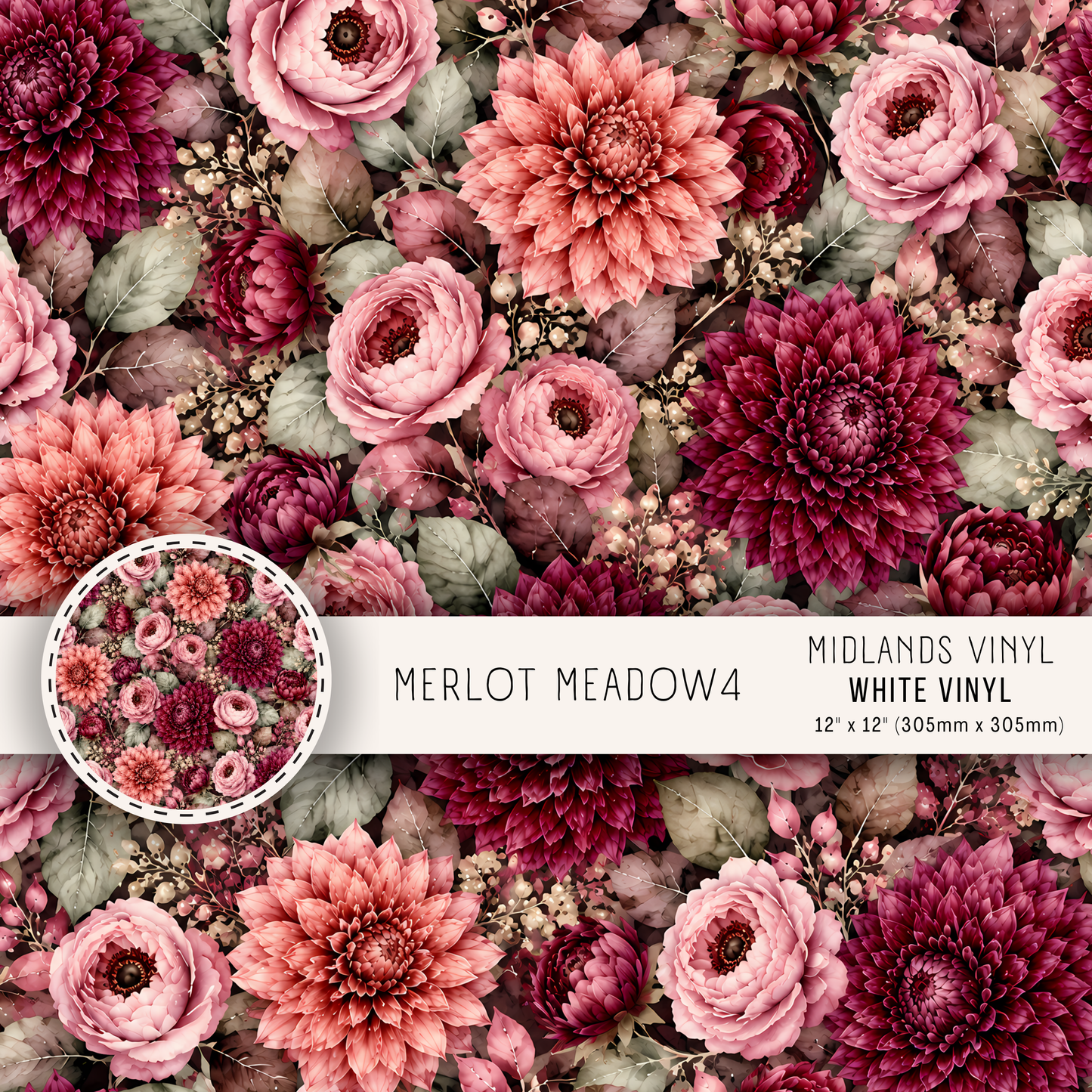MERLOT MEADOW - ASSORTED SIZES/PATTERNS
