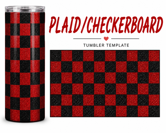 CHECKER/PLAID TUMBLER TEMPLATE - DIGITAL FILE