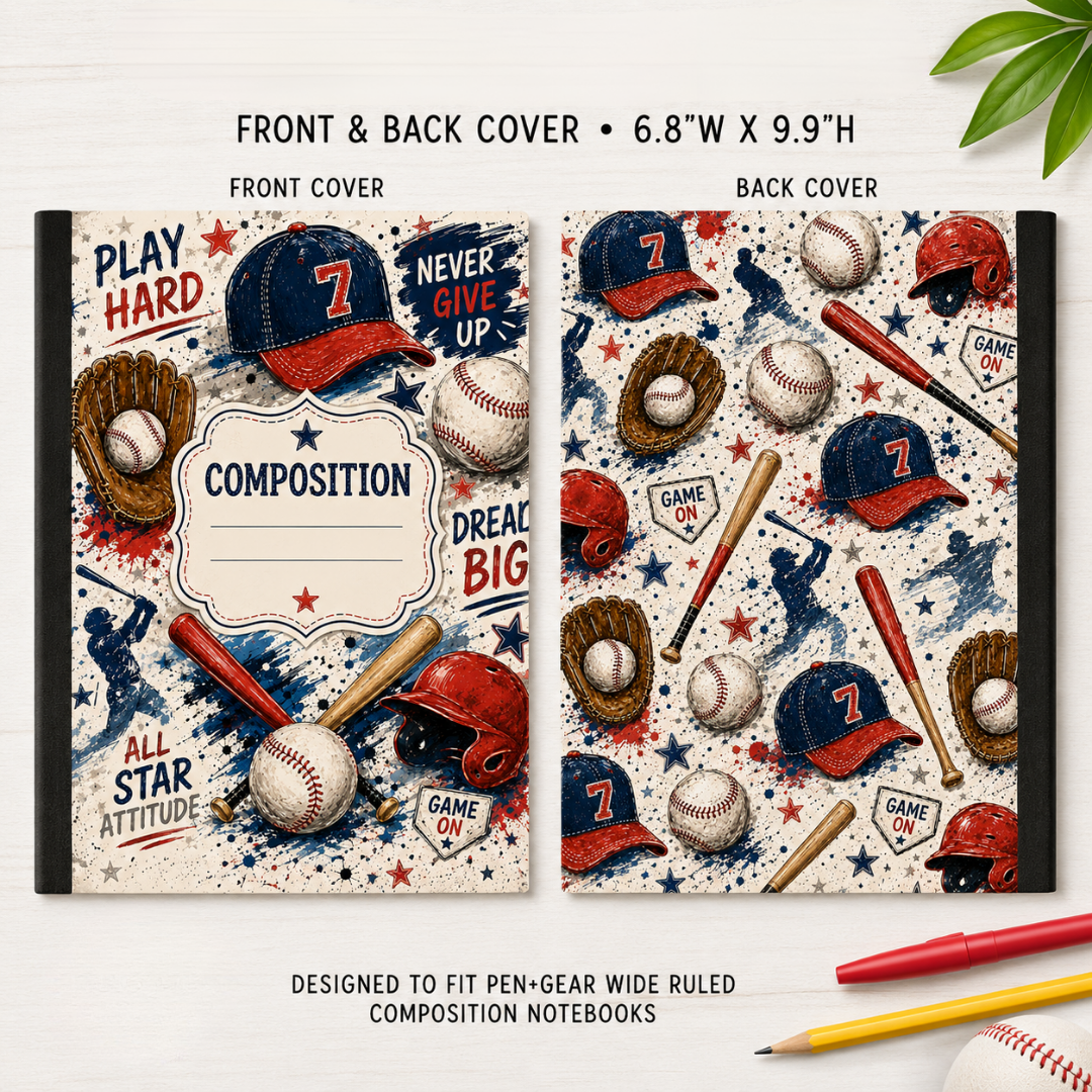 COMPOSITION NOTEBOOK VINYL - ASSORTED PATTERNS