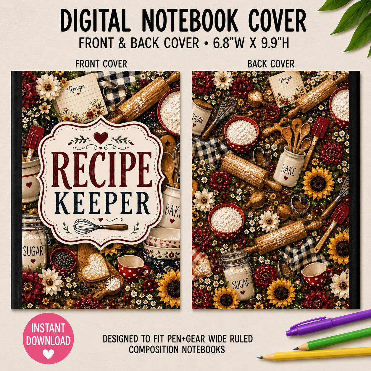 RECIPE 2 - DIGITAL NOTEBOOK COVERS
