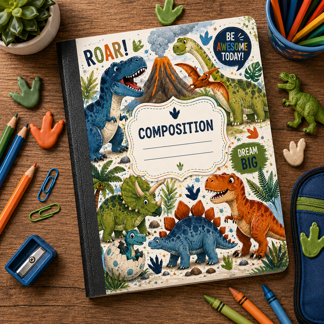 DINO COMPOSITION NOTEBOOK