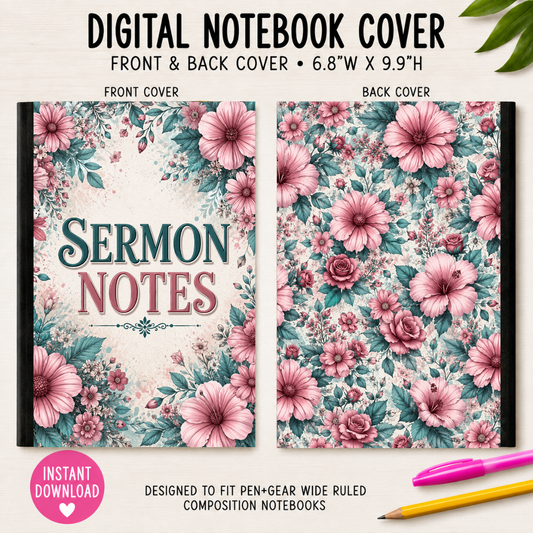 SERMON NOTES - DIGITAL NOTEBOOK COVERS