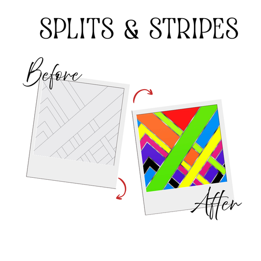 SPLITS & STRIPES PRE-CUT TEMPLATE - PLEASE READ DESCRIPTION