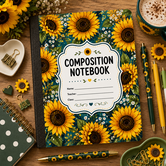 SUNFLOWER COMPOSITION NOTEBOOK