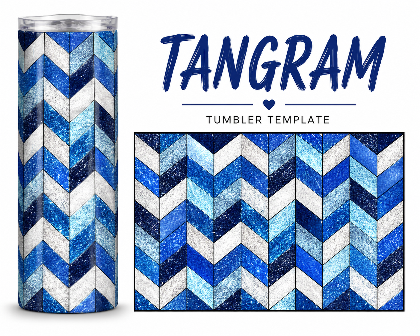 TANGRAM TUMBLER TEMPLATE - DIGITAL FILE