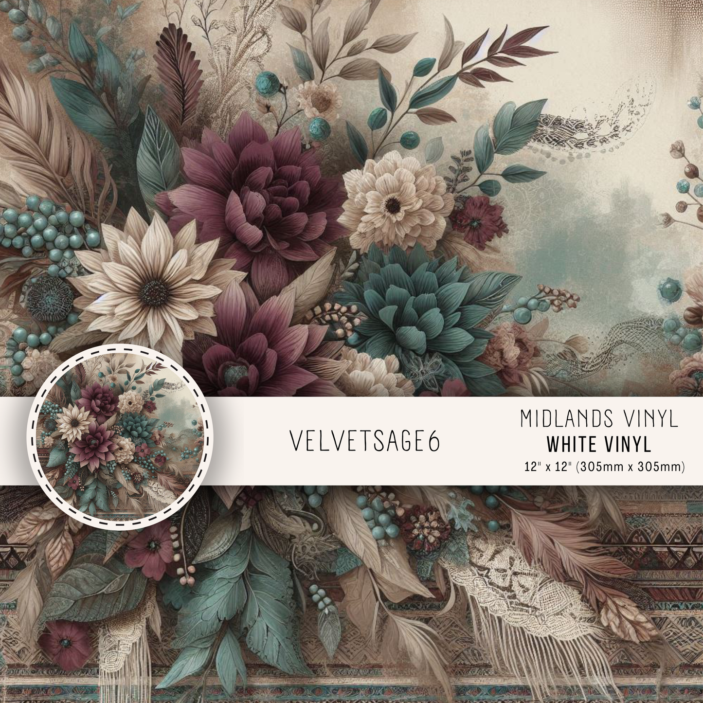 VELVET SAGE COLLECTION - ASSORTED SIZES/PATTERNS