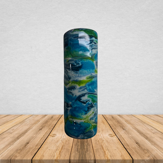 Blue/Green Ink Swirl- 20 oz