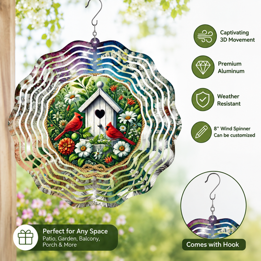 CARDINAL 8" WIND SPINNER