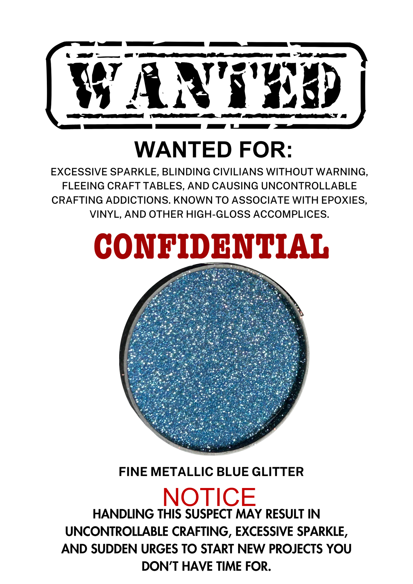 Confidential – Blue Metallic Fine