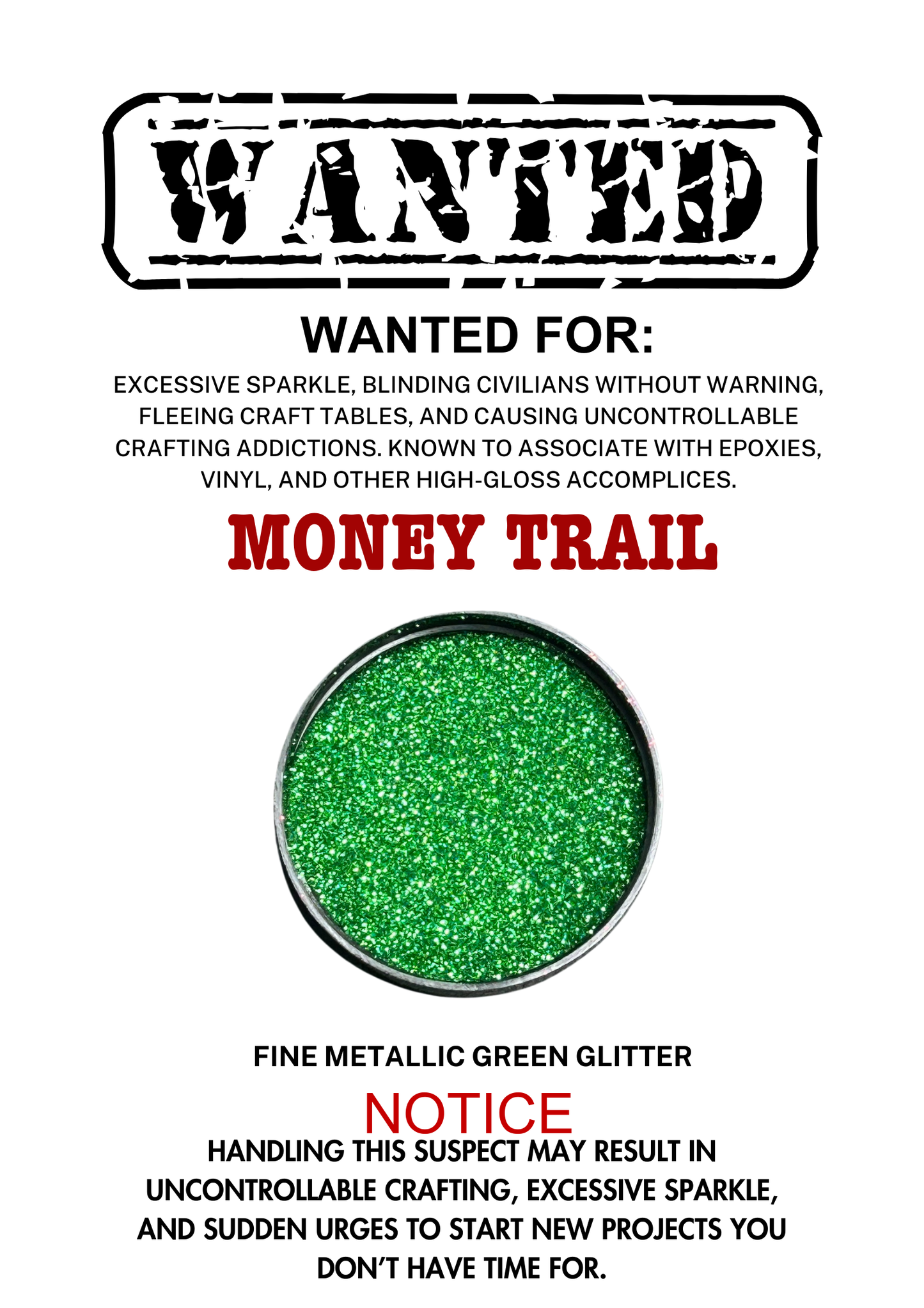 Money Trail – Green Metallic Fine