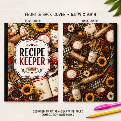 COMPOSITION NOTEBOOK VINYL - ASSORTED PATTERNS