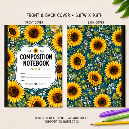 COMPOSITION NOTEBOOK VINYL - ASSORTED PATTERNS