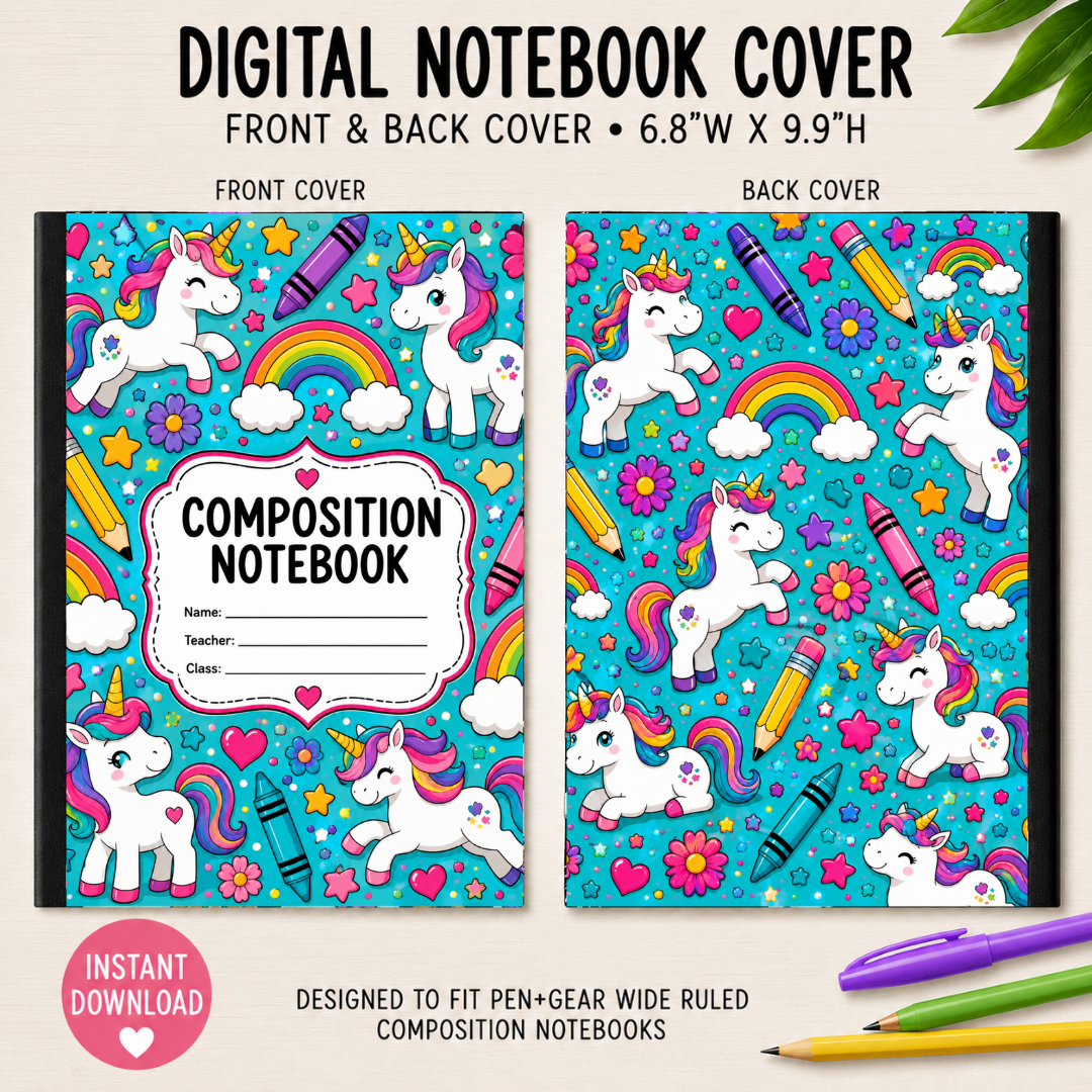 UNICORN - DIGITAL NOTEBOOK COVERS