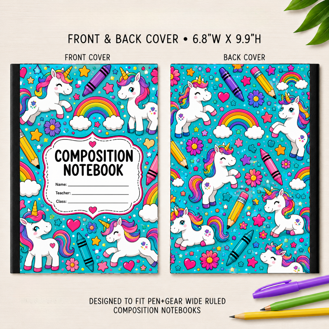 COMPOSITION NOTEBOOK VINYL - ASSORTED PATTERNS