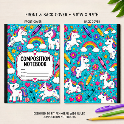 COMPOSITION NOTEBOOK VINYL - ASSORTED PATTERNS