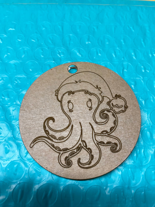 Christmas Octopus Ornament