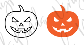 Pumpkin with offset SVG