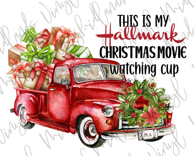 Red Vintage Christmas Truck Cup (Read Description)