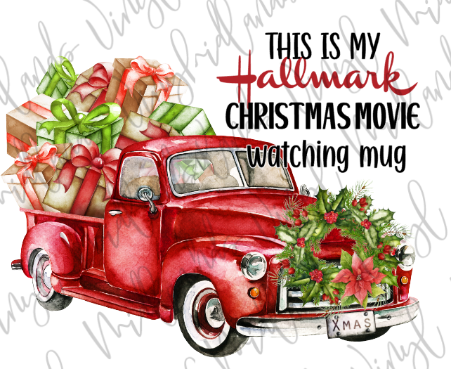 Red Vintage Christmas Truck Mug (Read Description)