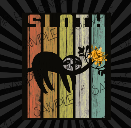 VINTAGE SLOTH TUMBLER WRAP