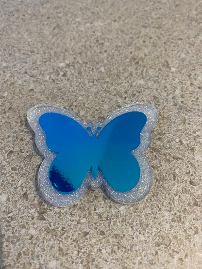 Butterfly clear acrylic blanks for badge reels with matching vinyl dec –  MGCreationsblanks