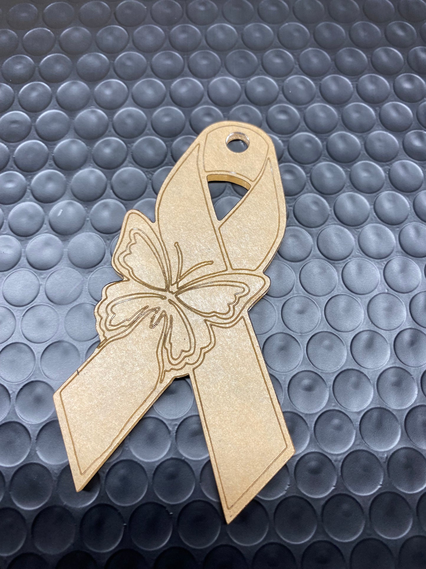 Domestic Violence Awareness Ribbon Keychain Acrylic Blank