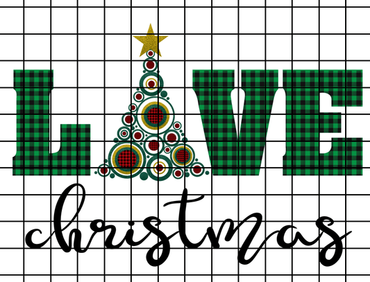 Love Christmas Green Digital File